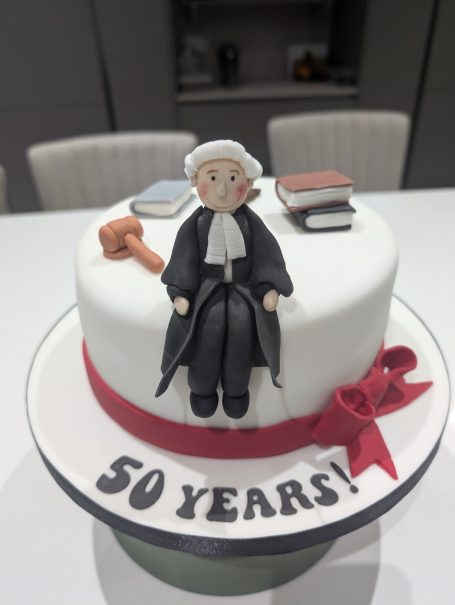 50 years as a Barrister Barrister Cake