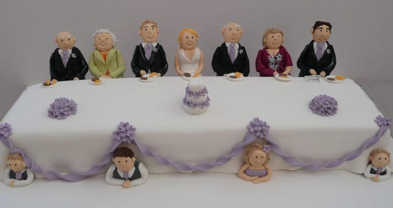 Top table wedding cake
