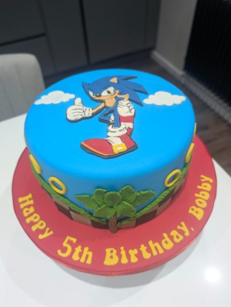 Super Mario themed birthday cake