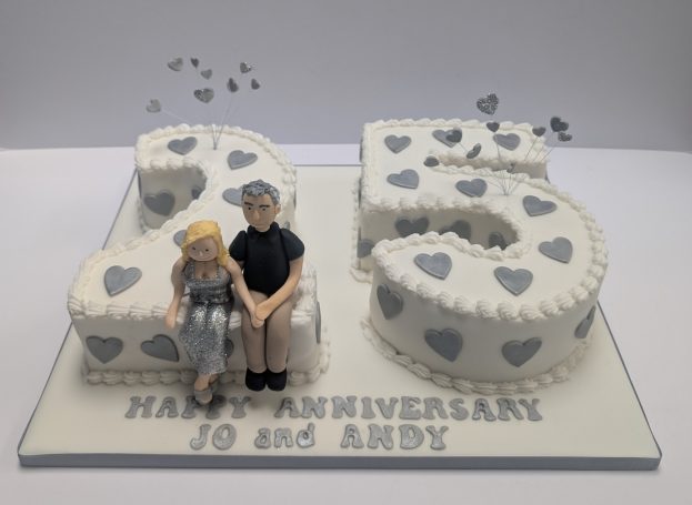 25th Wedding Anniversay Cake