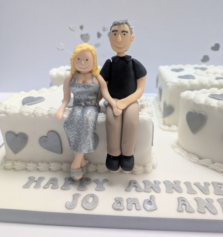 25th Wedding anniversary cake 