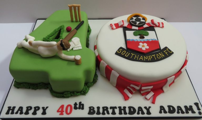 40 Cricket and Football cake