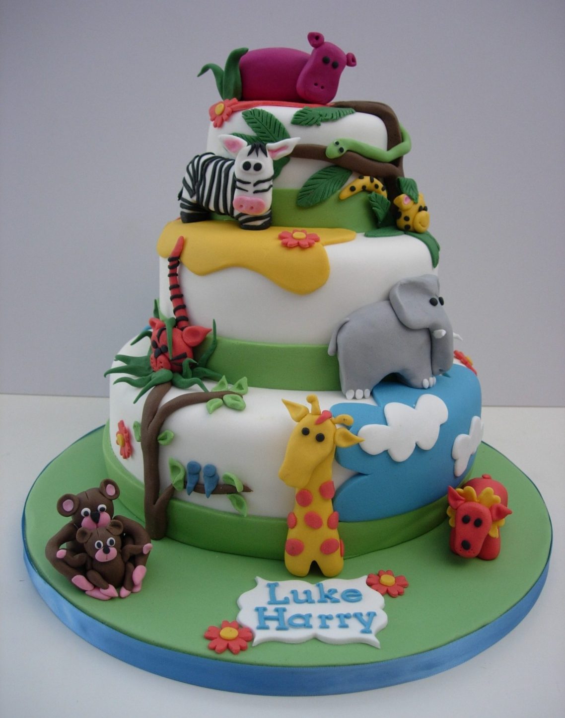 Jungle Animals Cake