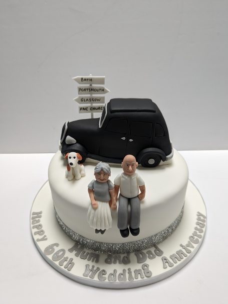 Silver Wedding Anniversay Cake